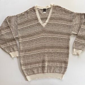 Tundra Cotton V Neck Sweater Large Coogi